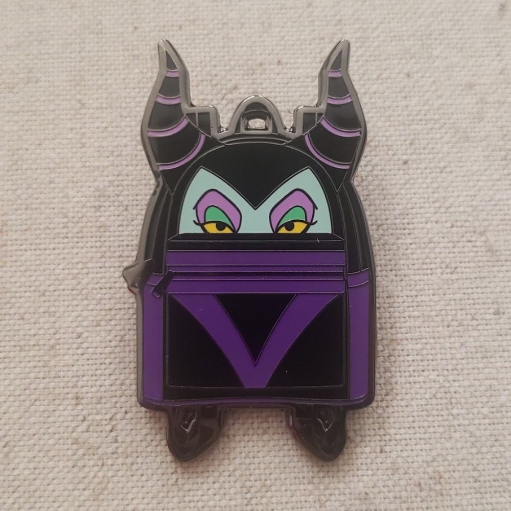 maleficent backpack enamel pin